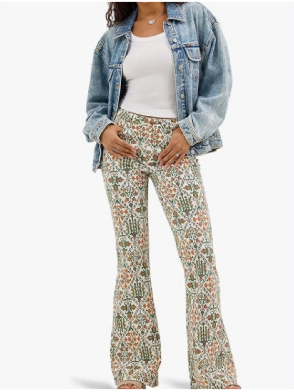 Wrangler HighRise Fierce Flare Floral Embroidered Look Jeans size 6 NWT